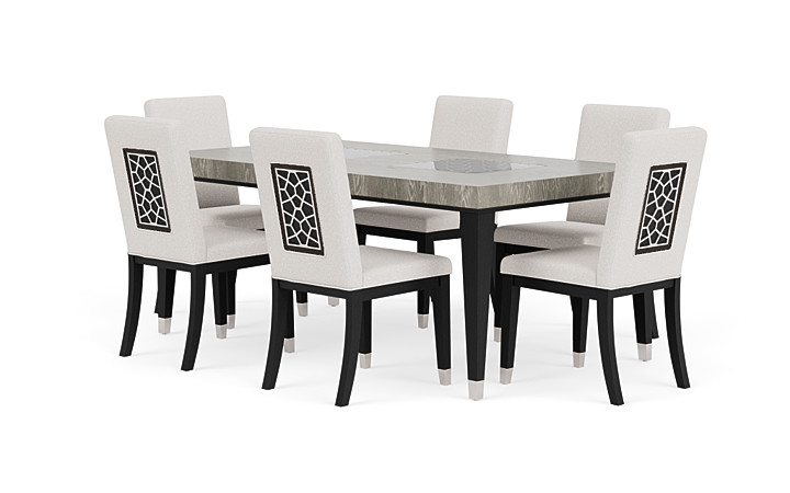 Osaka grey 6 seat dining set sales